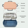 Stainless Steel 3 Compartment Lunch Box for Kids And Adults Leak Resistant Tiffin Box