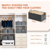 Foldable Storage Box Wardrobe Storage Organizers for Clothes, Toys Grey