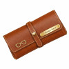 Personalized Leather Sunglass Case with Name And Charm Hard Eyewear Cover for Men And Women