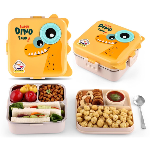 Lunch Box for School Stainless Steel Food Container, Leakproof Meal Box with Spoon