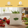100% Cotton Reusable Vegetable Bags for Fridge / 10 Pcs / Washable Breathable Zipper Cloth Bags for Vegetables