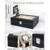  10 Slot Leather Watch Box Organiser