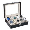  10 Slot Leather Watch Box Organiser