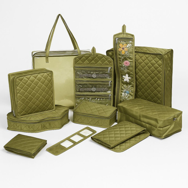 Dulhan Marriage Set/ Olive Green Color / 11 piece set